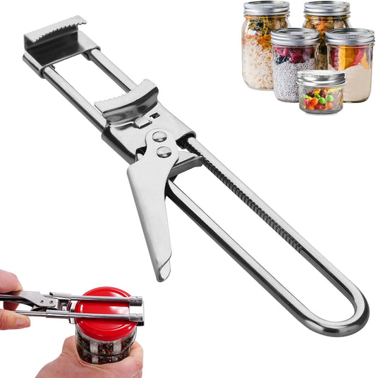 Jar & Bottle Opener, Adjustable Multifunctional Stainless Steel Can Opener Jar Lid Gripper, Manual,Kitchen Accessories