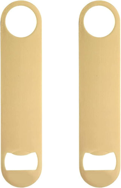4PCS Heavy Duty Stainless Steel Flat Bottle Opener Beer Bottle Opener 7" Speed Openers for Kitchen, Bar or Restaurant Birthday Wedding Bridal Shower Gifts (Gold,4)