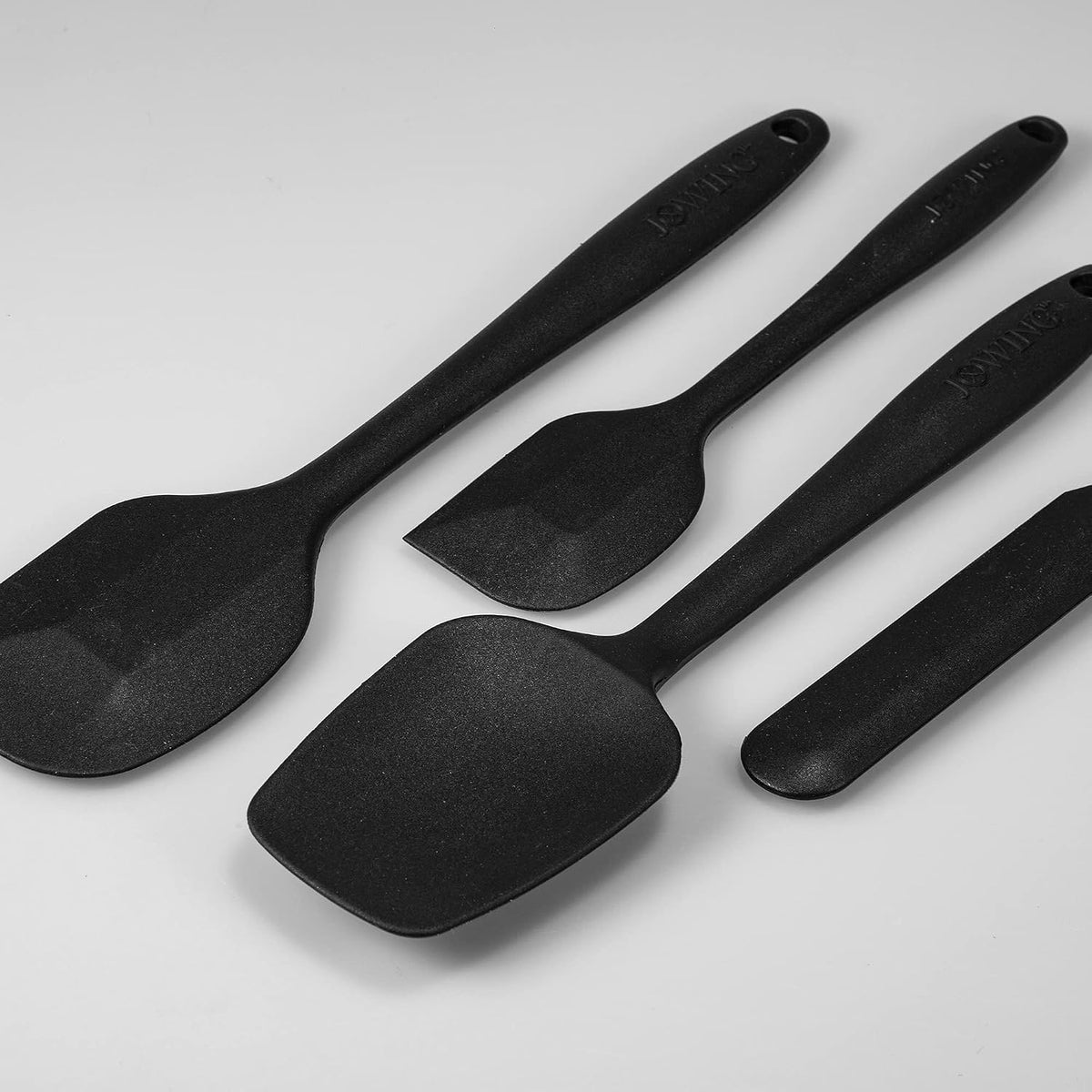 4 Piece Silicone Spatula Set, Flexible Heat Resistant Non-scratch Baking Cooking Rubber Spatulas with Stainless Steel Core, Orange
