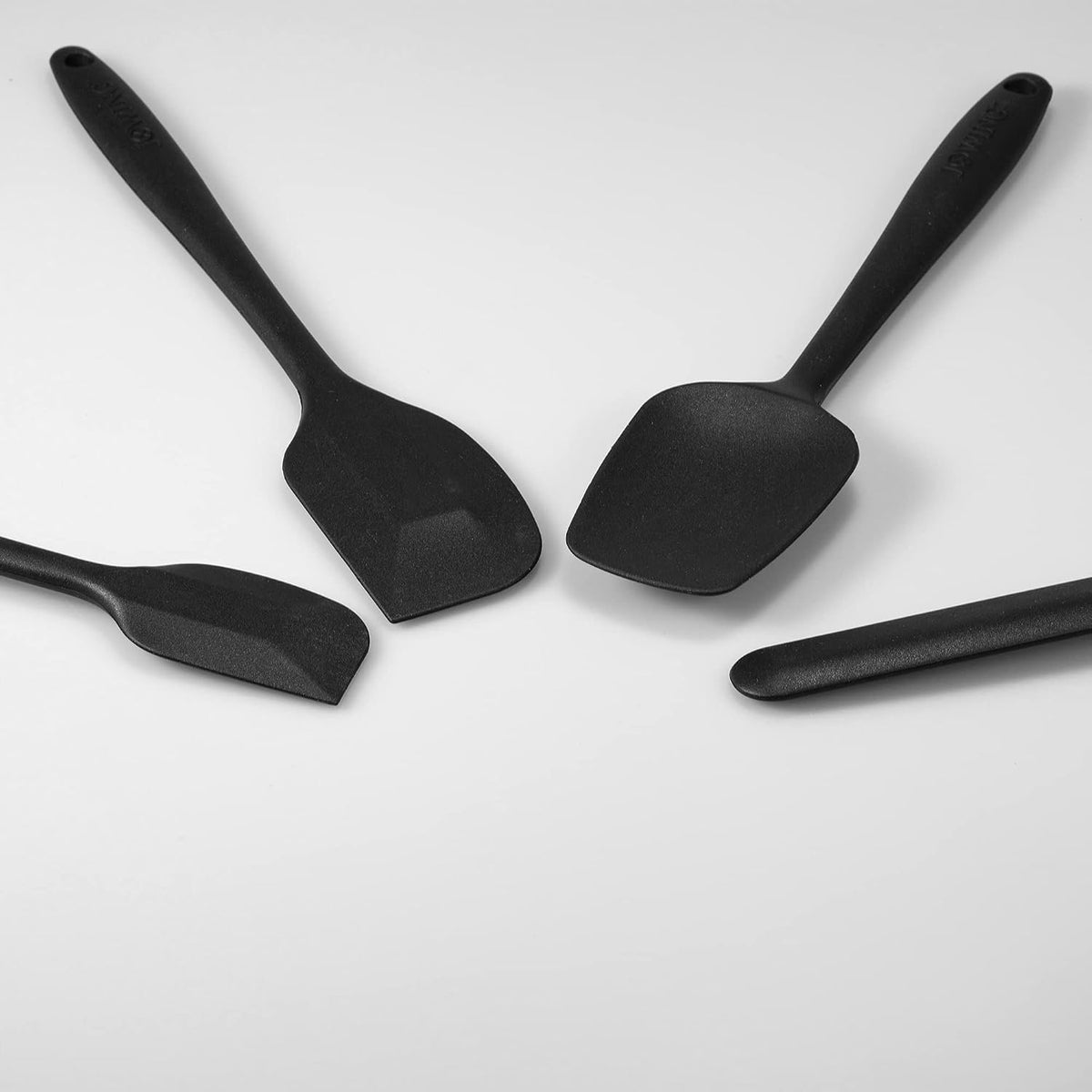4 Piece Silicone Spatula Set, Flexible Heat Resistant Non-scratch Baking Cooking Rubber Spatulas with Stainless Steel Core, Orange