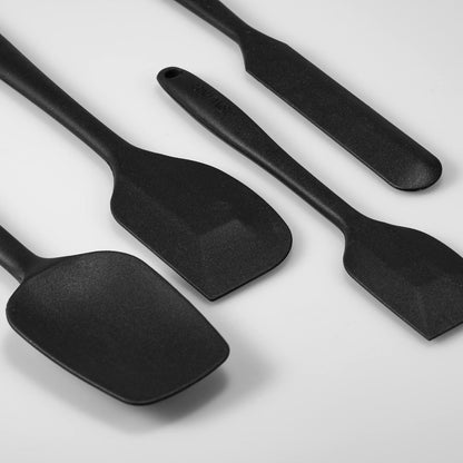 4 Piece Silicone Spatula Set, Flexible Heat Resistant Non-scratch Baking Cooking Rubber Spatulas with Stainless Steel Core, Orange