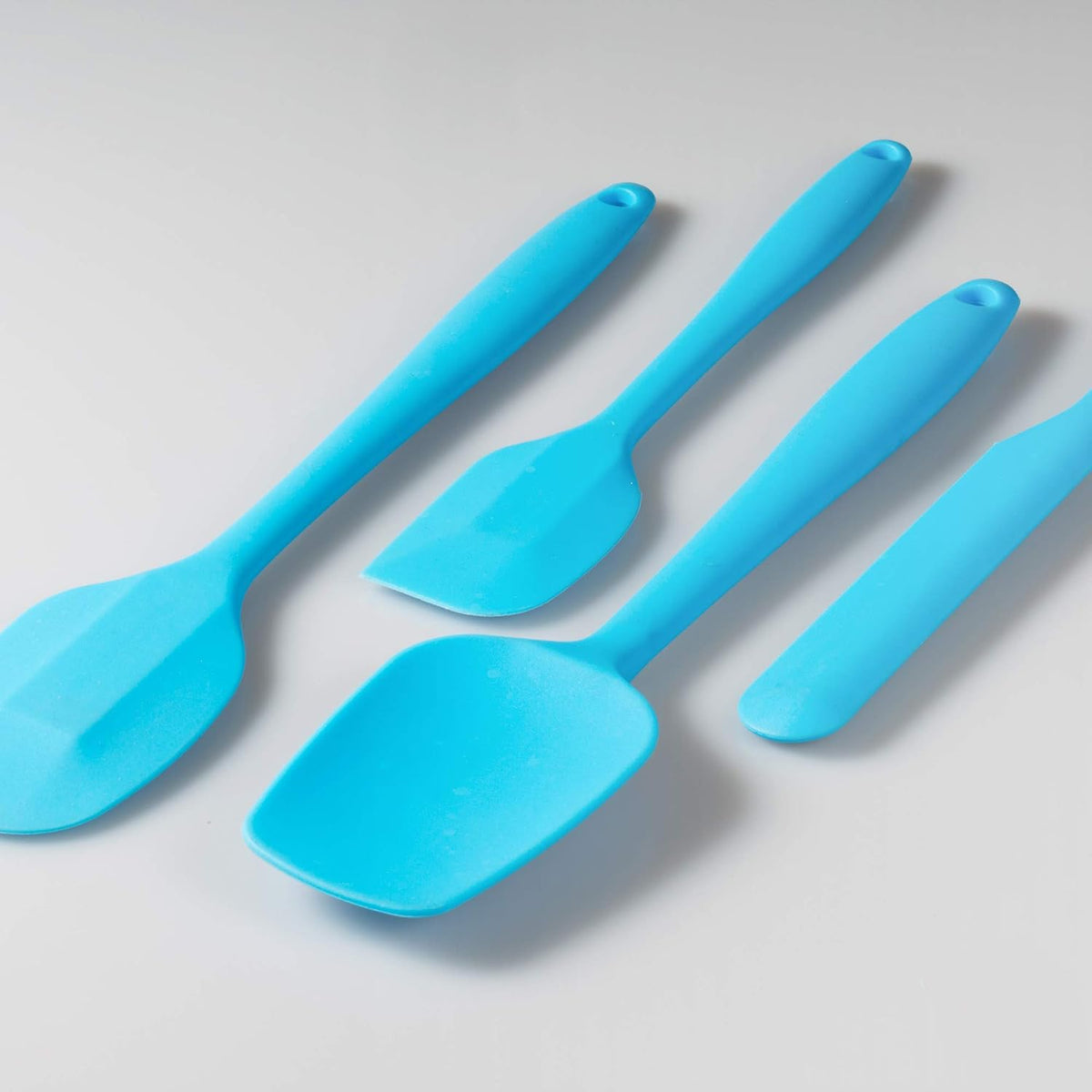 4 Piece Silicone Spatula Set, Flexible Heat Resistant Non-scratch Baking Cooking Rubber Spatulas with Stainless Steel Core, Orange