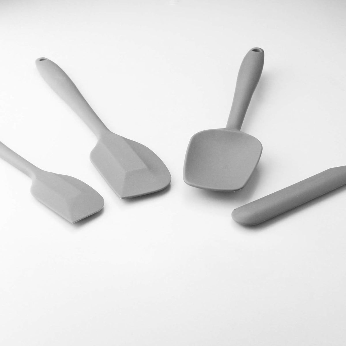 4 Piece Silicone Spatula Set, Flexible Heat Resistant Non-scratch Baking Cooking Rubber Spatulas with Stainless Steel Core, Orange