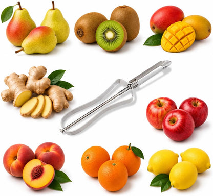 Potato Peeler Stainless Steel – Swivel Vegetable Peeler for Potatoes, Carrots, Fruits & Vegetables with Ergonomic Wide Grip, Dishwasher Safe