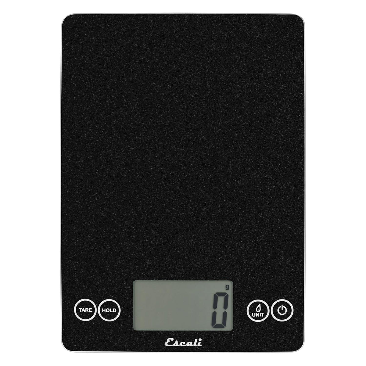Arti Glass Food Scale Digital Countertop Kitchen, Baking and Cooking Scale with Nutrition and Calorie Counter, 15-Pound Capacity, 9" x 6.5" x .75", Gray Storm