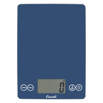 Arti Glass Food Scale Digital Countertop Kitchen, Baking and Cooking Scale with Nutrition and Calorie Counter, 15-Pound Capacity, 9" x 6.5" x .75", Gray Storm
