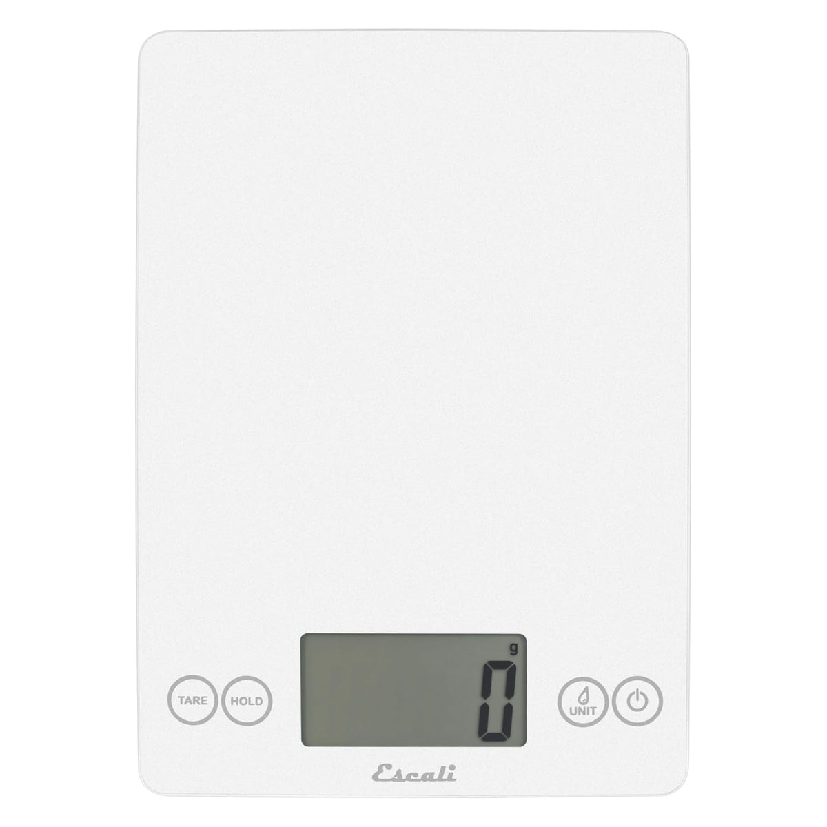 Arti Glass Food Scale Digital Countertop Kitchen, Baking and Cooking Scale with Nutrition and Calorie Counter, 15-Pound Capacity, 9" x 6.5" x .75", Gray Storm