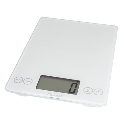 Arti Glass Food Scale Digital Countertop Kitchen, Baking and Cooking Scale with Nutrition and Calorie Counter, 15-Pound Capacity, 9" x 6.5" x .75", Gray Storm