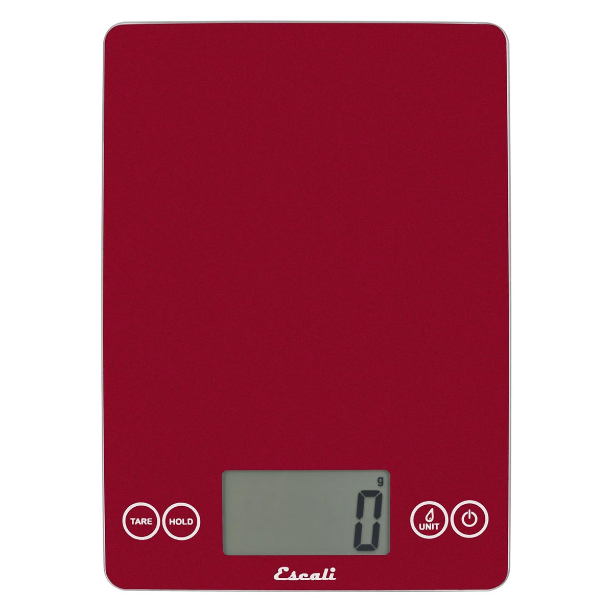 Arti Glass Food Scale Digital Countertop Kitchen, Baking and Cooking Scale with Nutrition and Calorie Counter, 15-Pound Capacity, 9" x 6.5" x .75", Gray Storm