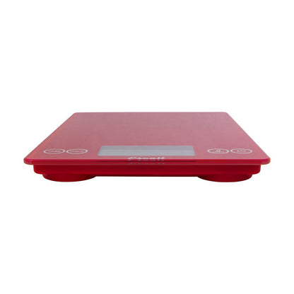 Arti Glass Food Scale Digital Countertop Kitchen, Baking and Cooking Scale with Nutrition and Calorie Counter, 15-Pound Capacity, 9" x 6.5" x .75", Gray Storm