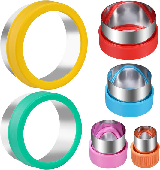Round Cookie Biscuit Cutter Set, 6 Graduated Circle Pastry Cutters, Stainless Steel Cookie And Dough Cutters for Donut and Scone, Circle Cutter Cake Ring Molds
