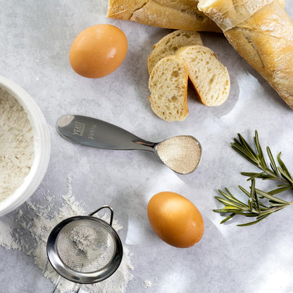 Fox Run Stainless Steel Egg Yolk Separator For Raw Eggs, 6.75” x 1.75” x 1” | Easily Separate Egg Yolks & Whites | Baking Gadget | Durable & Dishwasher Safe Tool | Egg White & Yolk Strainer Separator