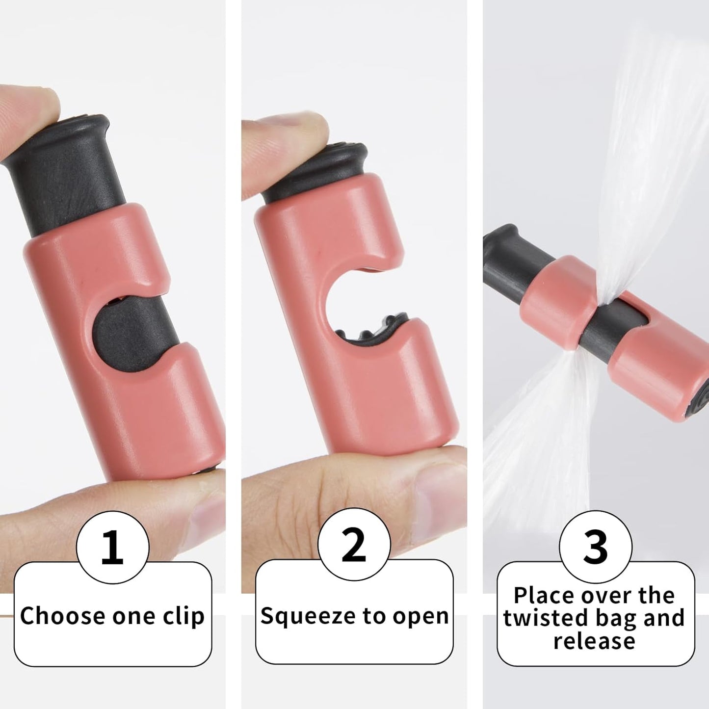 Squeeze and Lock Bread Bag Clips Chip Clips (10pcs Colored)