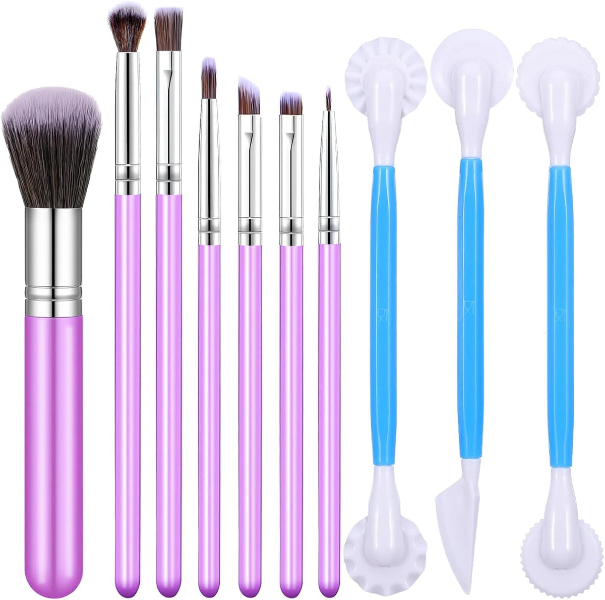 10 PCS Food Safe Paint Brushes, Fondant Tools for Cake Baking Candy Decorating Brush Soft Cake Decoration Tools with Fondant and Paste Tool for Baking Chocolate Sugar Candy Cookie Pastry