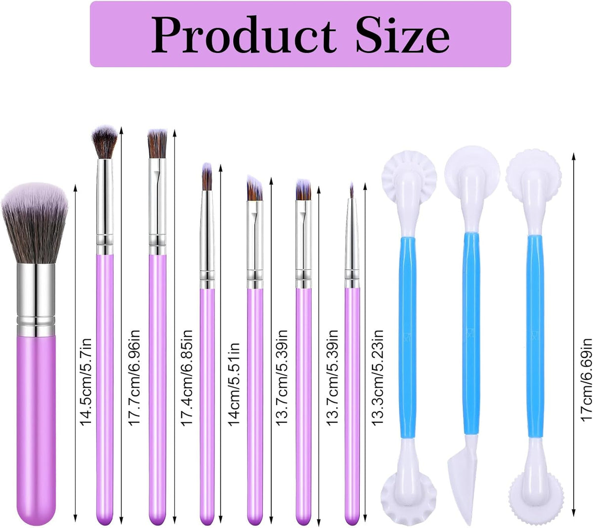10 PCS Food Safe Paint Brushes, Fondant Tools for Cake Baking Candy Decorating Brush Soft Cake Decoration Tools with Fondant and Paste Tool for Baking Chocolate Sugar Candy Cookie Pastry