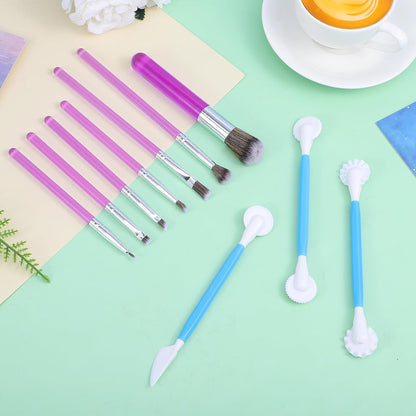 10 PCS Food Safe Paint Brushes, Fondant Tools for Cake Baking Candy Decorating Brush Soft Cake Decoration Tools with Fondant and Paste Tool for Baking Chocolate Sugar Candy Cookie Pastry