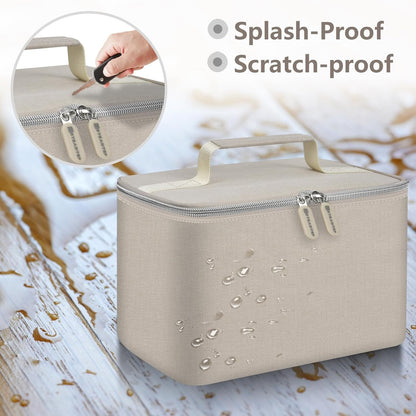 Hand Mixer Storage Case for KitchenAid 5, 6, 7 and 9 Speed Mixers | Portable Design With Carry Handle For Home Bakers, Kitchen Storage, Baking Classes And Travel, Light Beige - Case Only