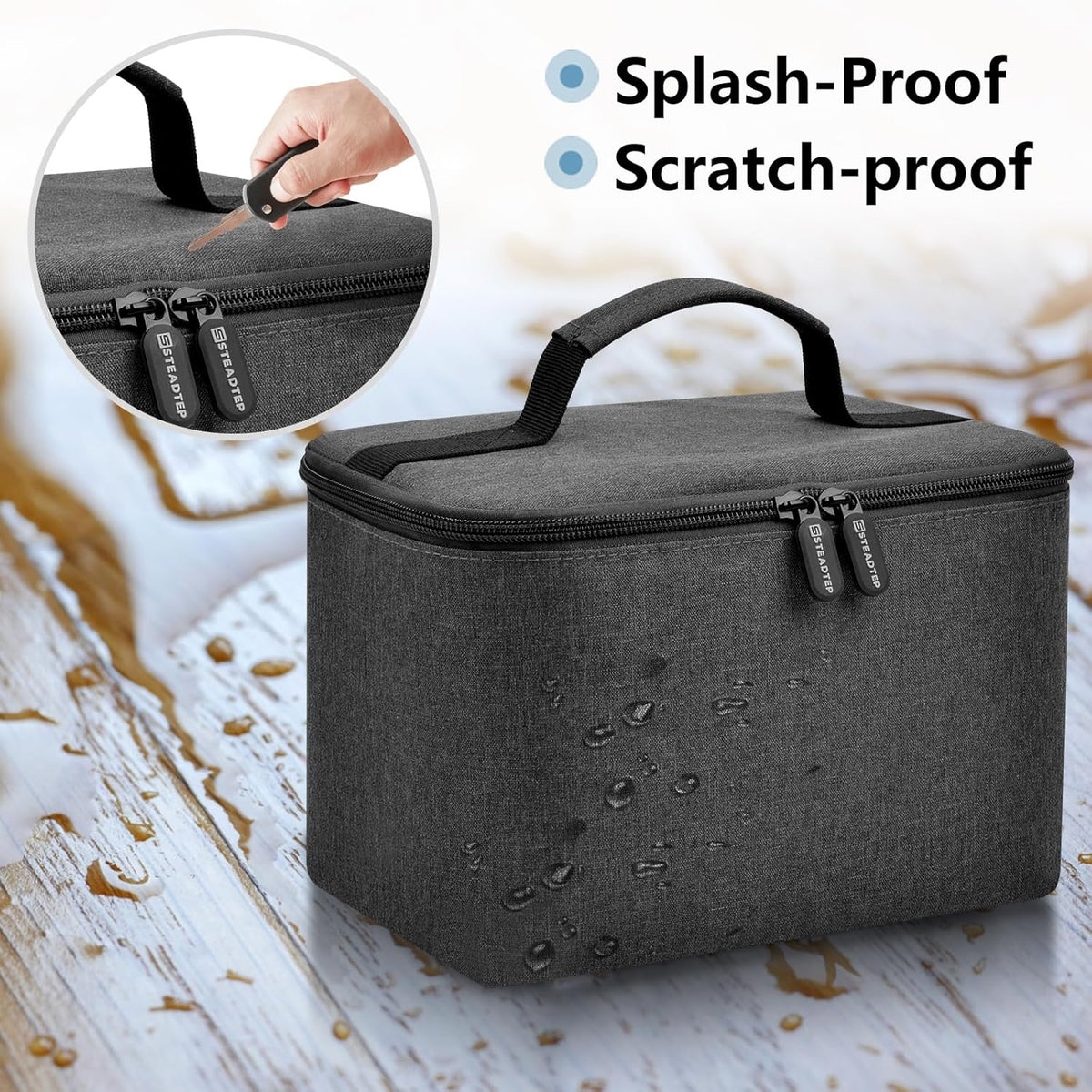 Hand Mixer Storage Case for KitchenAid 5, 6, 7 and 9 Speed Mixers | Portable Design With Carry Handle For Home Bakers, Kitchen Storage, Baking Classes And Travel, Light Beige - Case Only