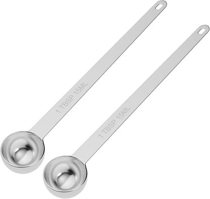 2PCS 1TSP(5ml) Extra Long Handle Measuring Spoon, 18/8 Stainless Steel
