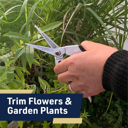 Pruning Shears - Garden Scissors Florist Snips - 2.5” Blades - Flower Scissors for Cutting Fresh Flowers, Trimming, or Harvesting Herbs or Fruit - Pruners for Gardening Tools