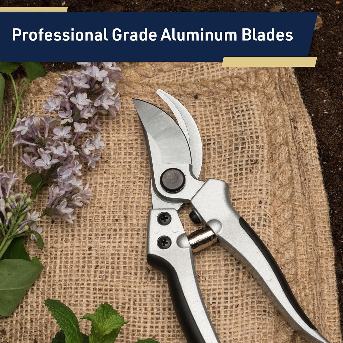 Pruning Shears - Garden Scissors Florist Snips - 2.5” Blades - Flower Scissors for Cutting Fresh Flowers, Trimming, or Harvesting Herbs or Fruit - Pruners for Gardening Tools