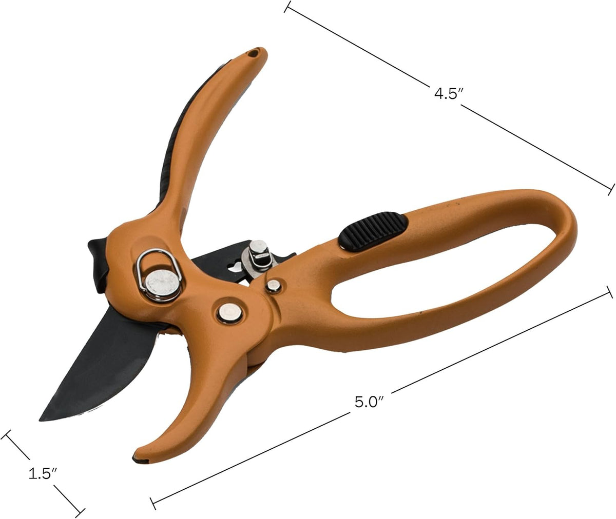 Pruning Shears - Garden Scissors Florist Snips - 2.5” Blades - Flower Scissors for Cutting Fresh Flowers, Trimming, or Harvesting Herbs or Fruit - Pruners for Gardening Tools