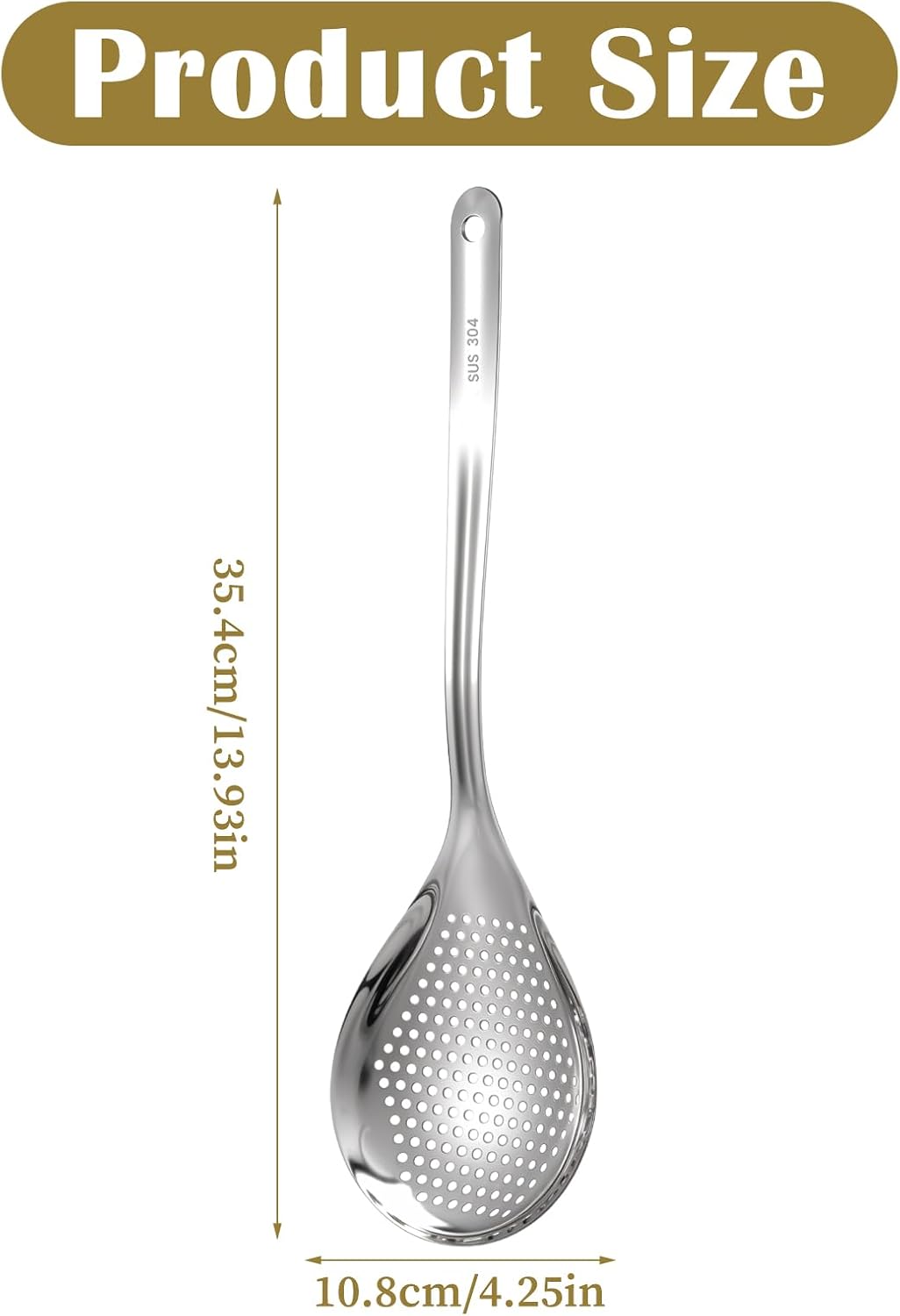 Skimmer Slotted Spoon Spider Strainer Ladle Spoon Colander