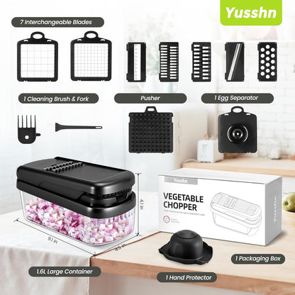 Vegetable Chopper, 12-in-1 Food Veggie Chopper Cutter with Container