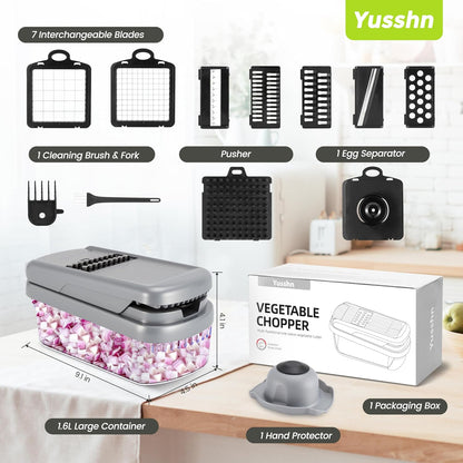 Vegetable Chopper, 12-in-1 Food Veggie Chopper Cutter with Container