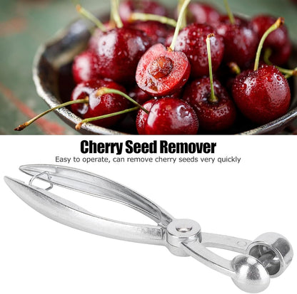 2PCS Cherry Pitter Tool, Cherry Pitter Tool Pit Remover Aluminum Alloy Cherry Seed Remover with Lock Design Cherry Corer Pitter Tool Olive Stoner Pitting Tool Alloy Olive Core Remover Tool
