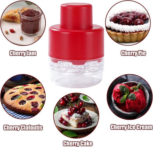 Multi Cherry Pitter Tool - 7 Holes Cherry Pit Remover with Hand-held Push Design, Quick Release and Save Your Time