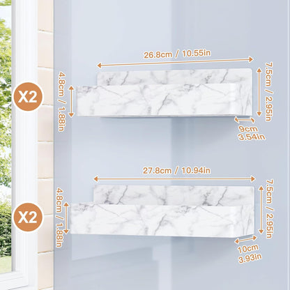 Magnetic Spice Rack for Refrigerator, Kitchen Organizer and Storage Shelf, Black (4 Pack)…
