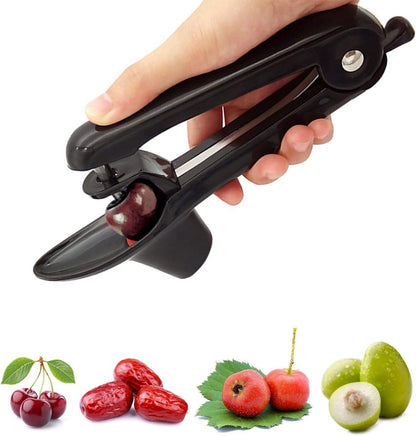 Apple Slicer Corer with 12 Blades, Cherry & Olive Pitter, Pineapple Corer Peeler Slicer Cutter and Jalapeno Pepper Core Remover, 4-piece Set Bundle Kitchen Gadget Tools