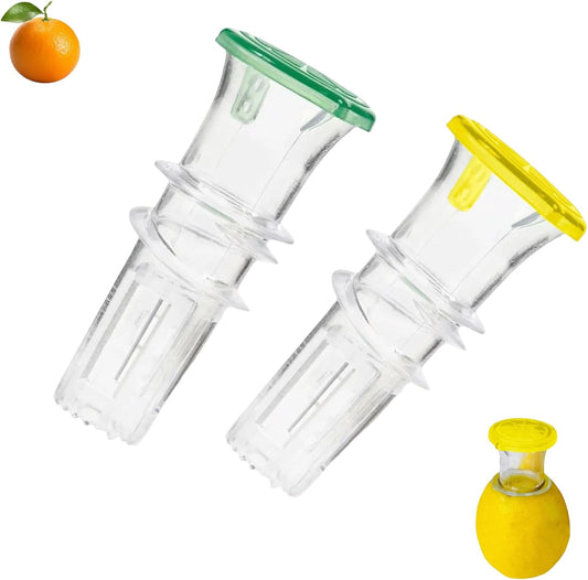2026 NEW Lemon Squeezer 2-Pack, Manual Citrus Juicer with Screw Top | Built-In Pour Spout Handheld Press for Lime & Orange, Easy to Clean & Carry for Kitchen, Cocktails Drinks & Outdoor Use