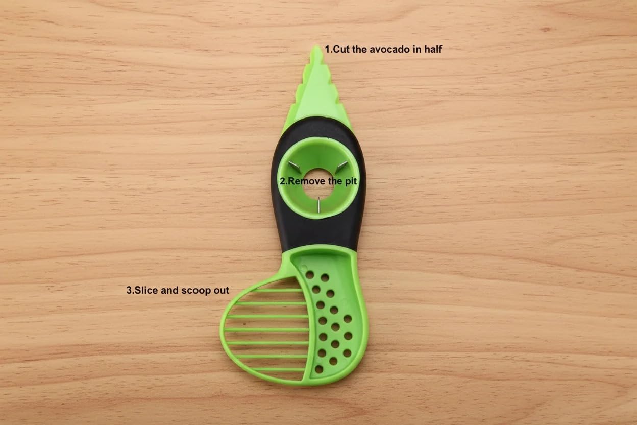 3-In-1 Avocado Slicer Peeler Tool, 7.5" x 3"