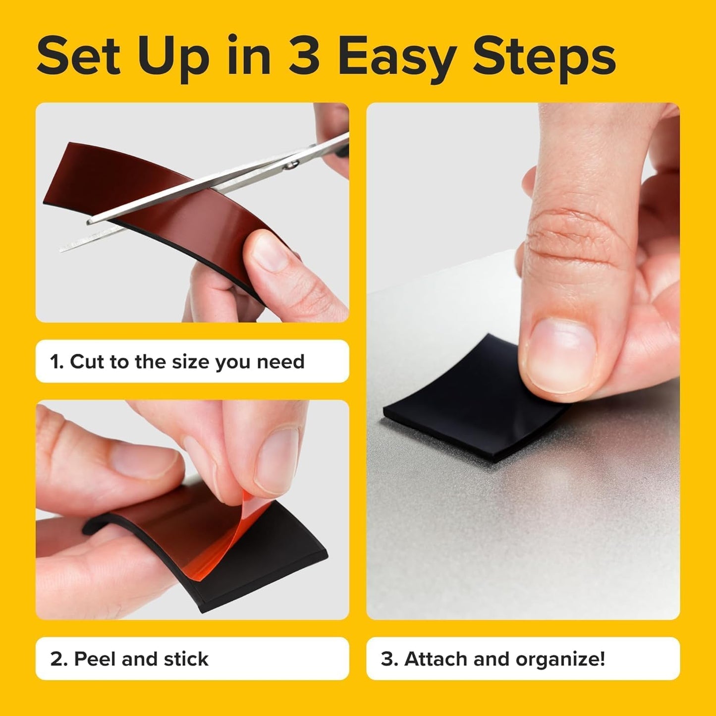 Adhesive Magnetic Strip for Knives Kitchen with Multipurpose Use as Knife Holder, Knife Rack, Knife Magnetic Strip, Knives Bar, Kitchen Utensil Holder, Tool Holder for Garage and Kitchen Organizer