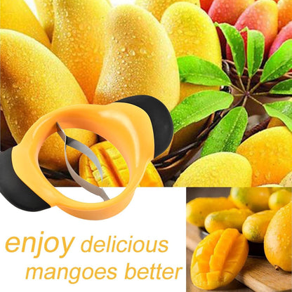 Mango Slicer Corer Kit with Bonus Fork Gloves Stainless Steel Fruit Tool