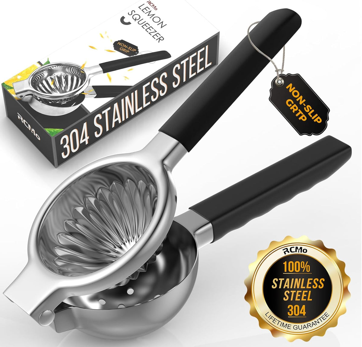 Lemon Squeezer 304 Stainless Steel Large Metal Manual Citrus Juicer