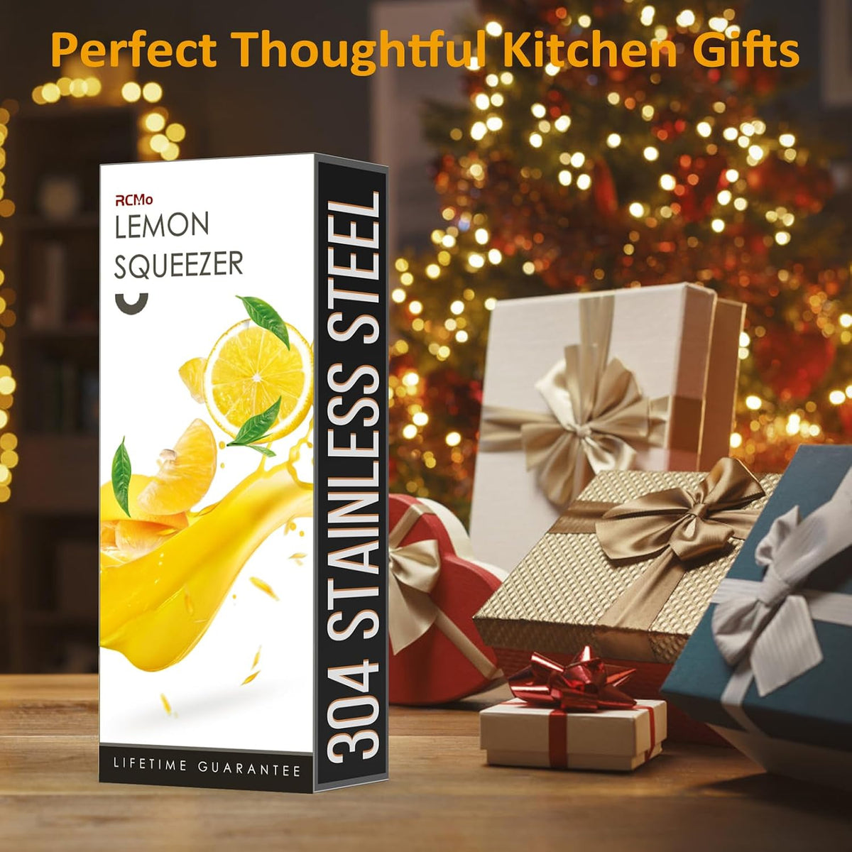 Lemon Squeezer 304 Stainless Steel Large Metal Manual Citrus Juicer