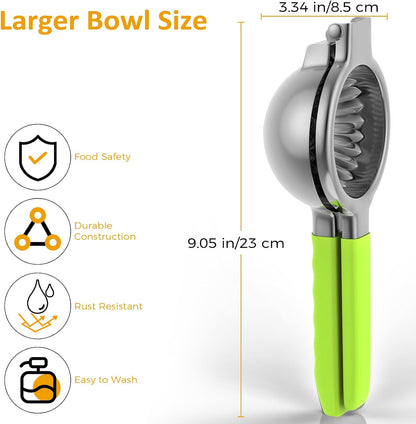 Lemon Squeezer 304 Stainless Steel Large Metal Manual Citrus Juicer