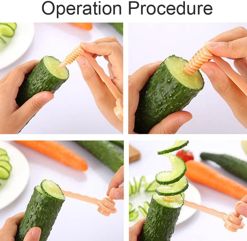 3 Pack Twisted Potato Slicer Portable Manual Spiral Potato Cutter Potato Spiral Cutter Spiralizer for Twisted Potato Fries Tornado Potato Snacks Sidewinder Fries Twirl Potatoes Curly Chips