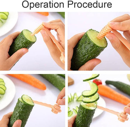 3 Pack Twisted Potato Slicer Portable Manual Spiral Potato Cutter Potato Spiral Cutter Spiralizer for Twisted Potato Fries Tornado Potato Snacks Sidewinder Fries Twirl Potatoes Curly Chips