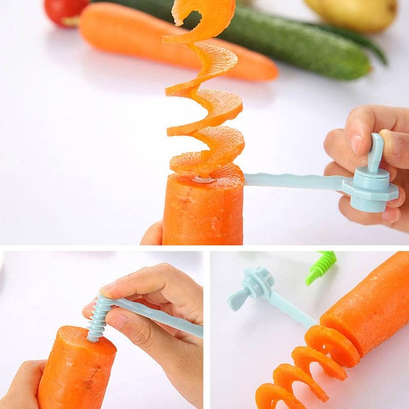 3 Pack Twisted Potato Slicer Portable Manual Spiral Potato Cutter Potato Spiral Cutter Spiralizer for Twisted Potato Fries Tornado Potato Snacks Sidewinder Fries Twirl Potatoes Curly Chips