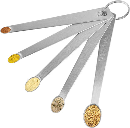 Measuring Spoons, Duty Stainless Steel Measuring Spoons, Small Spoon Set of 5 Includes 1/4 tsp 1/8 tsp 1/16 tsp 1/32 tsp 1/64 tsp for Cooking Baking (1)