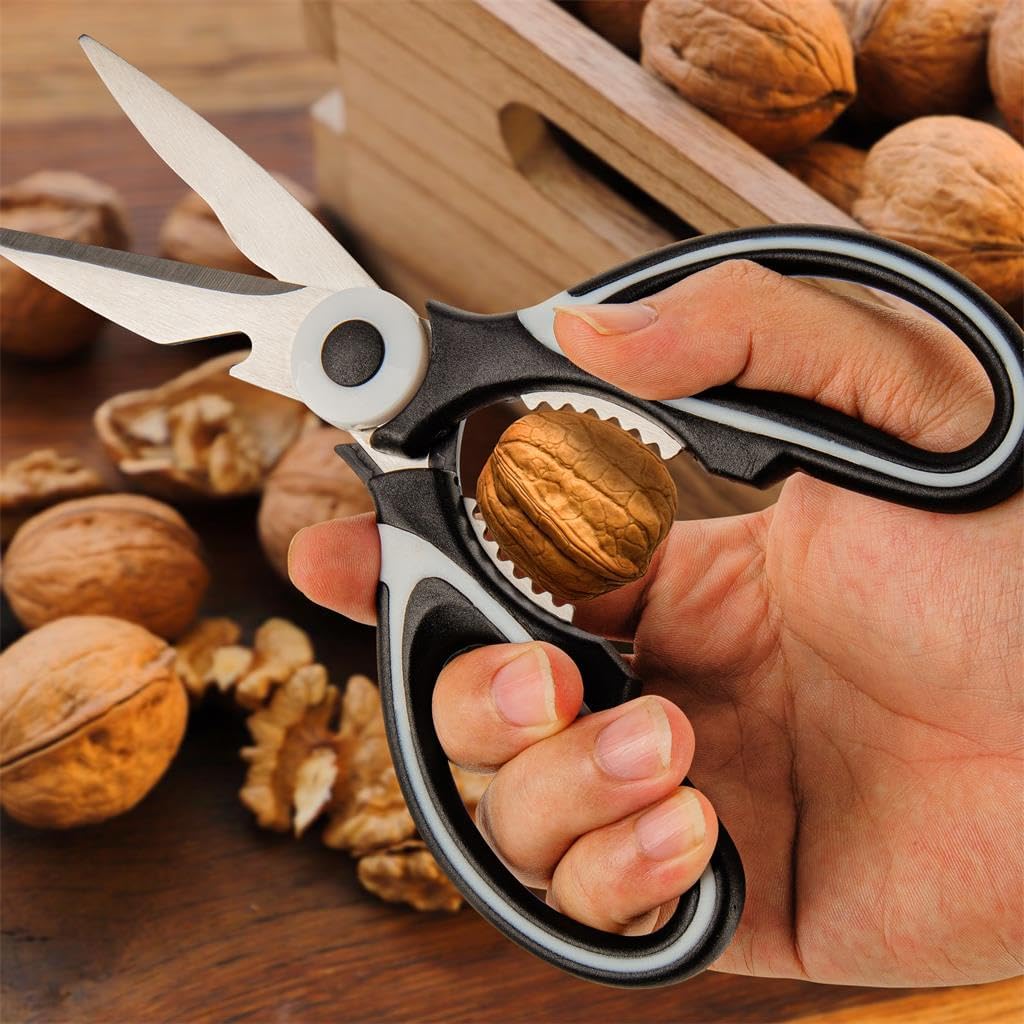 Kitchen Shears - Kitchen Scissors Heavy Duty Stainless Steel Food Shears for Cutting Meat, Fish, Poultry Shears Multipurpose Utility Scissors