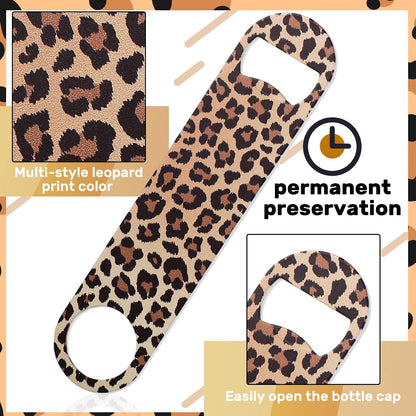 4 Pcs Flat Bottle Opener Heavy Duty Stainless Steel Opener,Marble Print