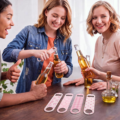 4 Pcs Flat Bottle Opener Heavy Duty Stainless Steel Opener,Marble Print