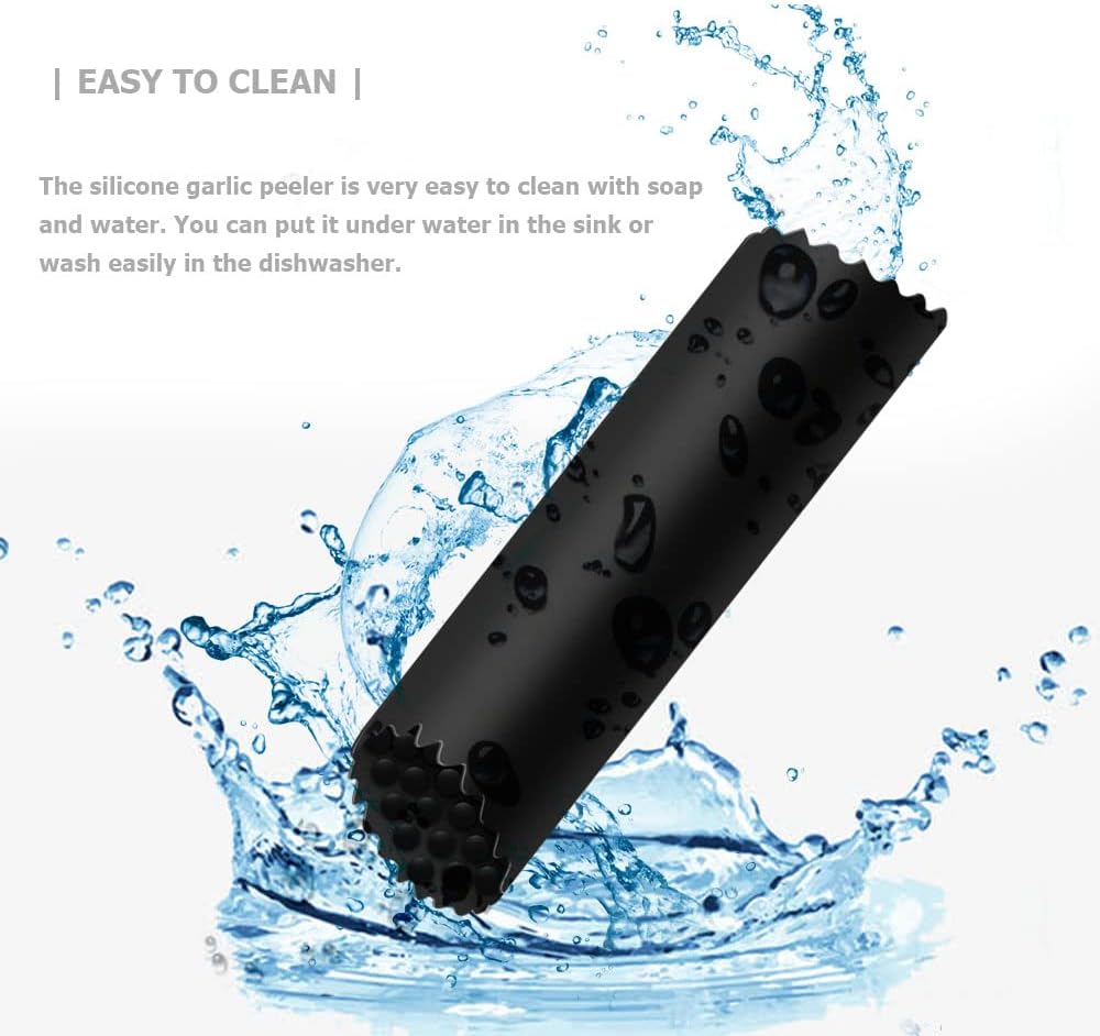 Silicone Garlic Peeler Skin Remover - Garlic Roller Tube Tool (Blue)