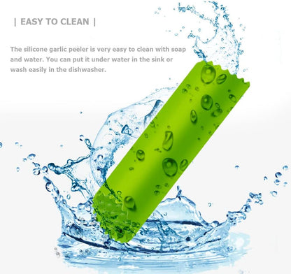 Silicone Garlic Peeler Skin Remover - Garlic Roller Tube Tool (Blue)