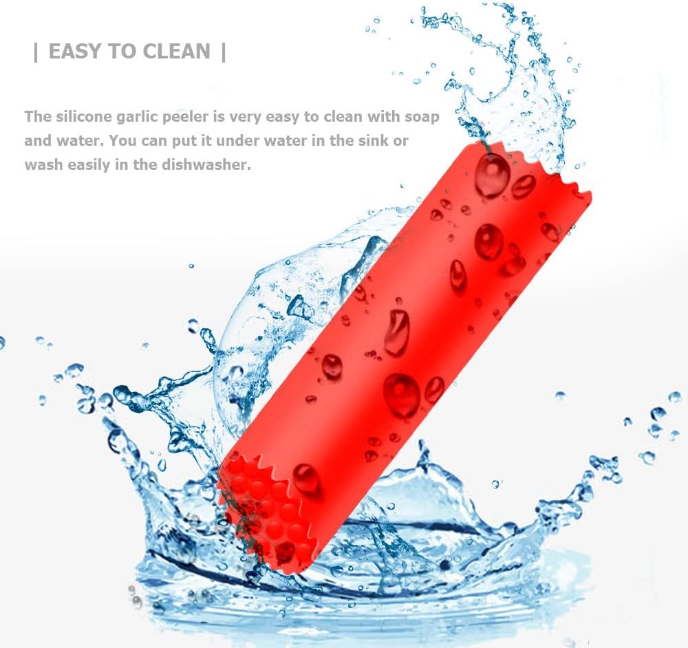 Silicone Garlic Peeler Skin Remover - Garlic Roller Tube Tool (Blue)